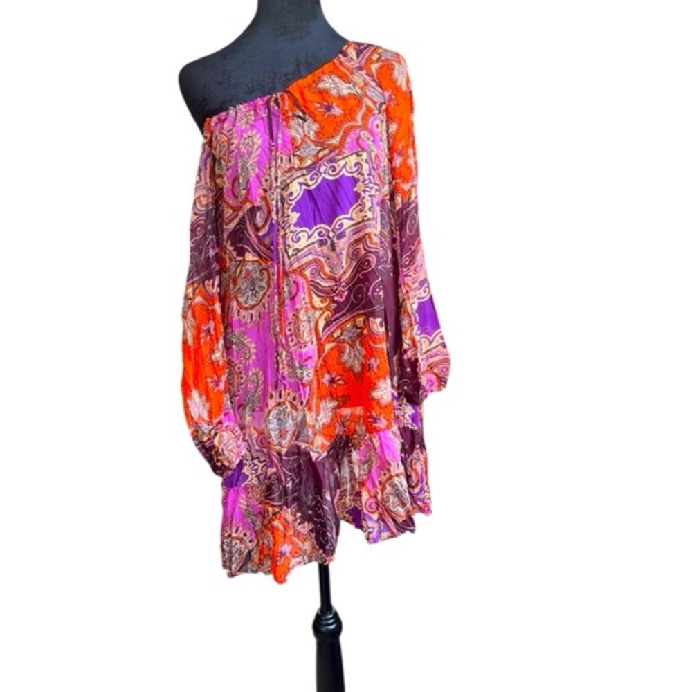 Y2K Xhilaration fairy-bohemian sheer multicolored‎ tunic size medium